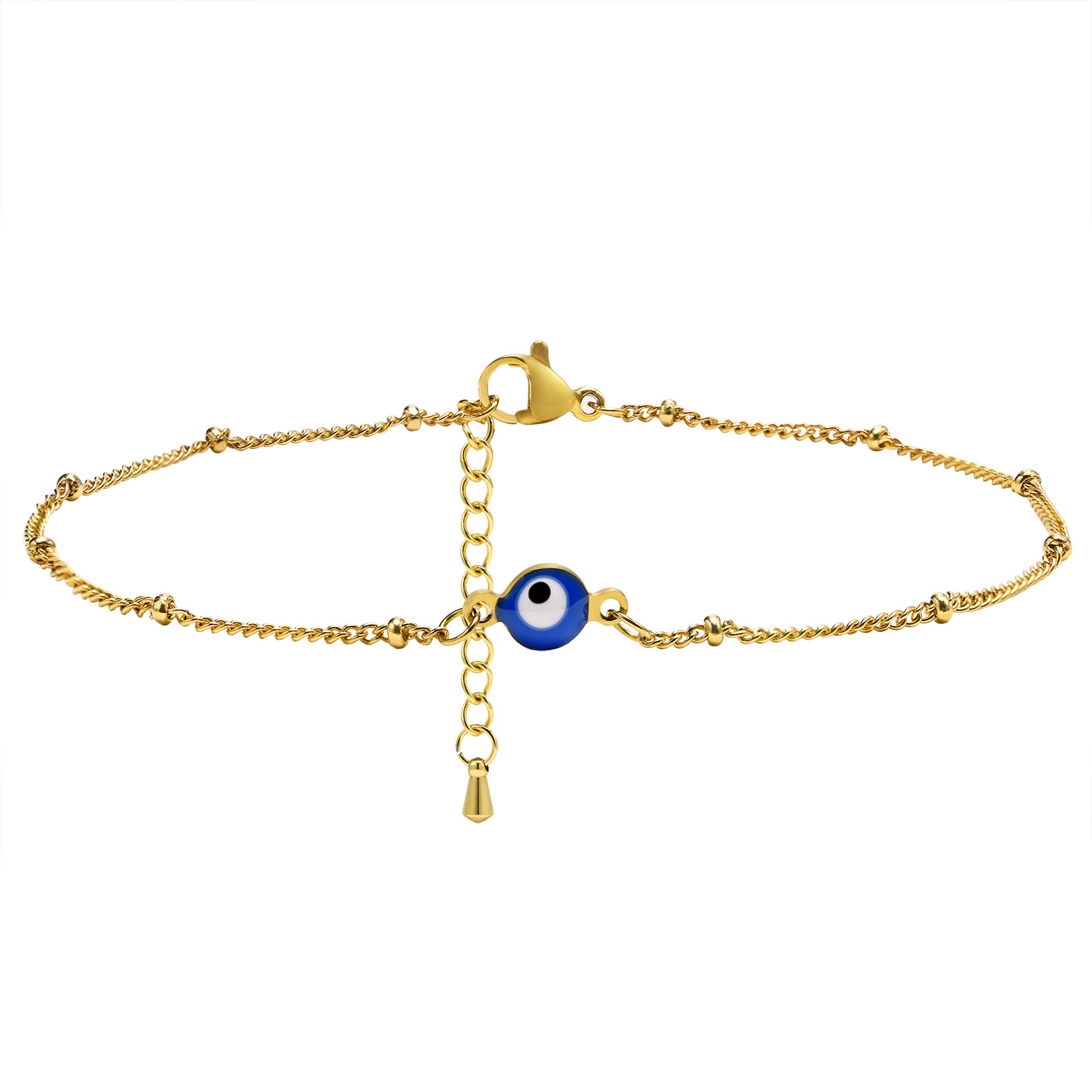 Body Jewelry Leg Chain - Bransoletka na kostkę Evil Eye na