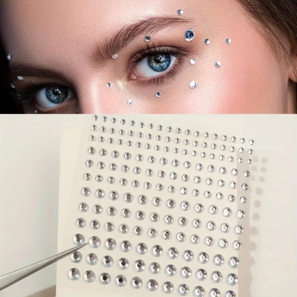 Body Jewelry And Piercing - 165 sztuk samoprzylepne naklejki ze strasami,