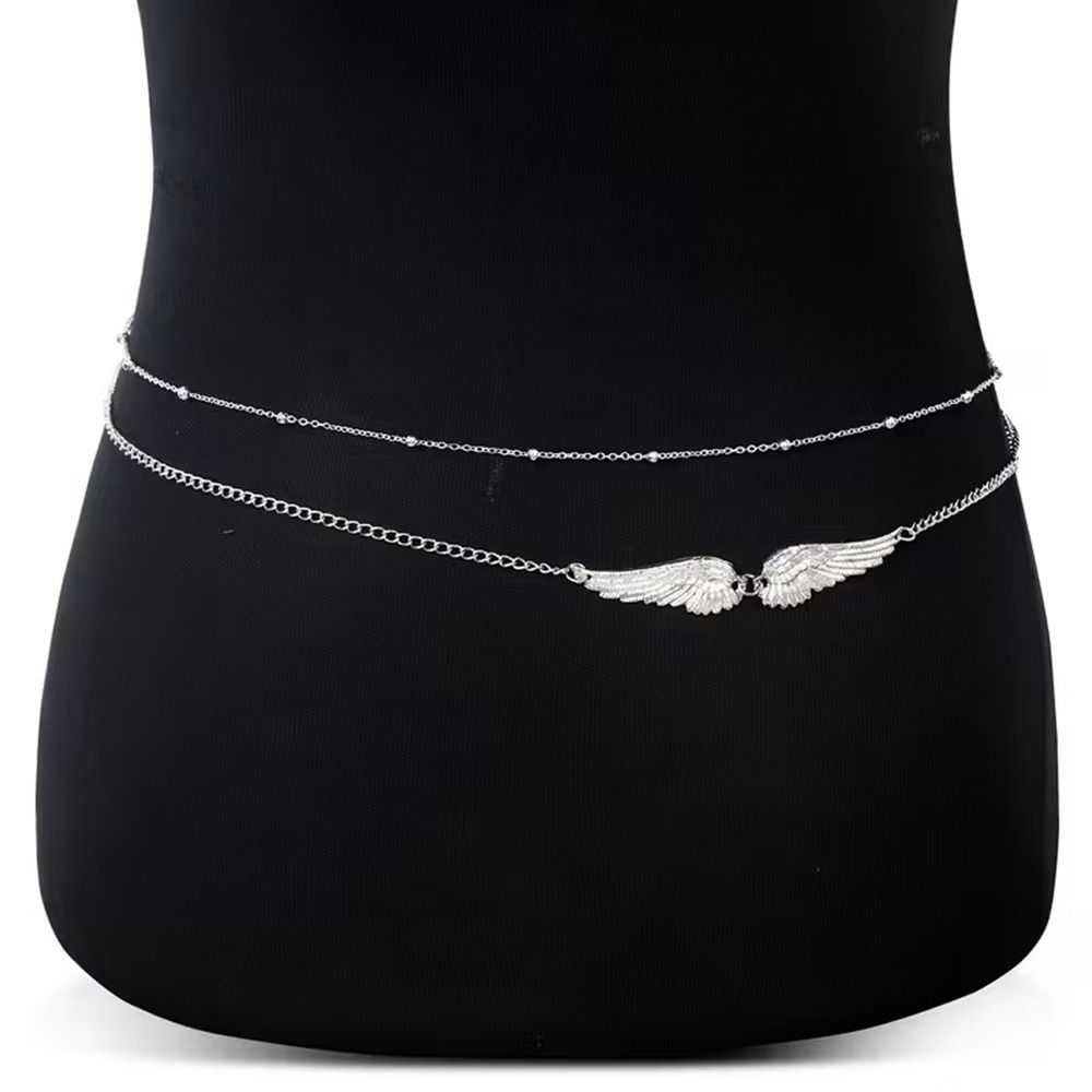 Body Jewelry Gold - Elegancki dwuwarstwowy łańcuszek na ciało z
