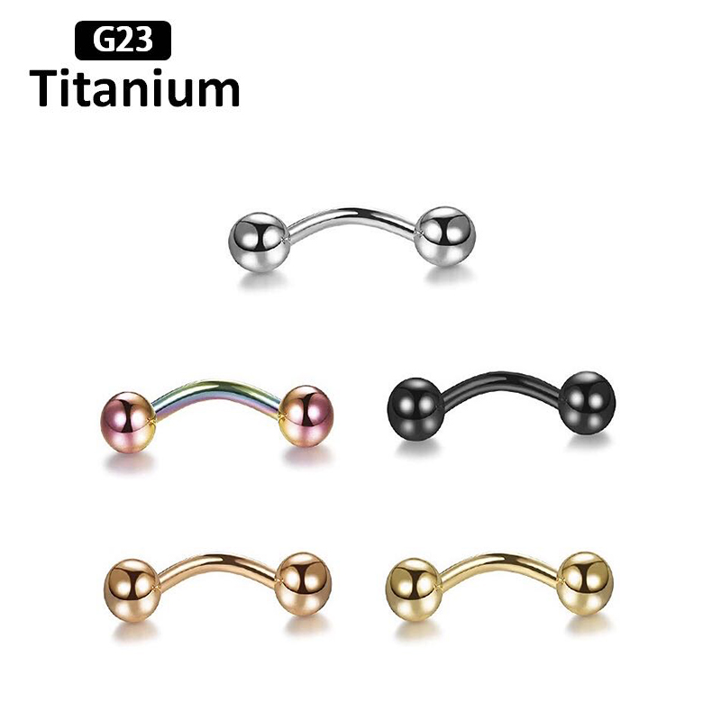 Body Jewelry Universe - G23 tytanowe piercing klasyczne podwójne kulki