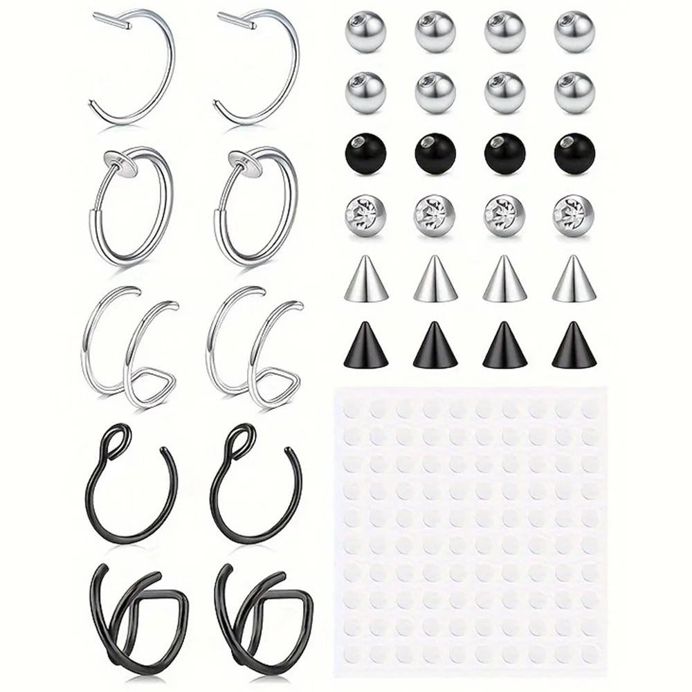 Body Jewelry Ear - Sztuczne piercingi, sztuczny kolczyk do ust,