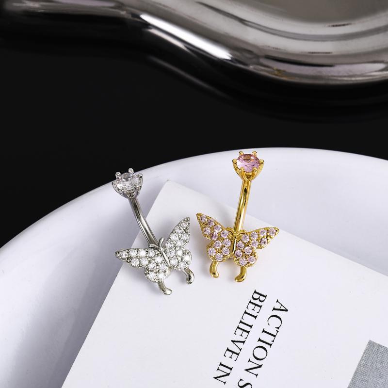 Body Jewelry Universe - Kolczyki do pępka z cyrkoniami w