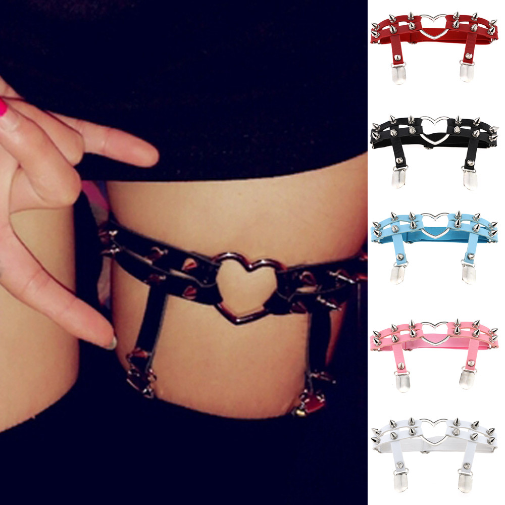 Body Jewelry Thigh Chain - DIEZI Punk Goth PU skóra elastyczna