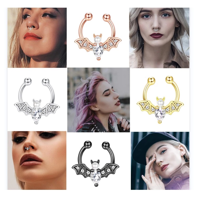 Body Jewelry Universe - Halloween Ciemne kolczyki do nosa ze