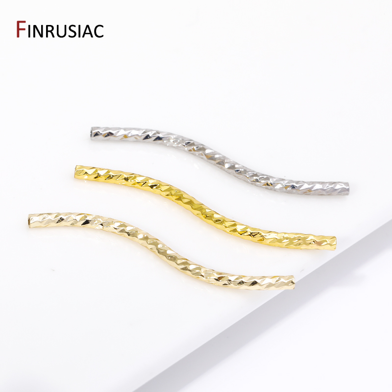 Body Jewelry Diy - Pozłacane 14/18K złotem mosiężne, zakrzywione koraliki