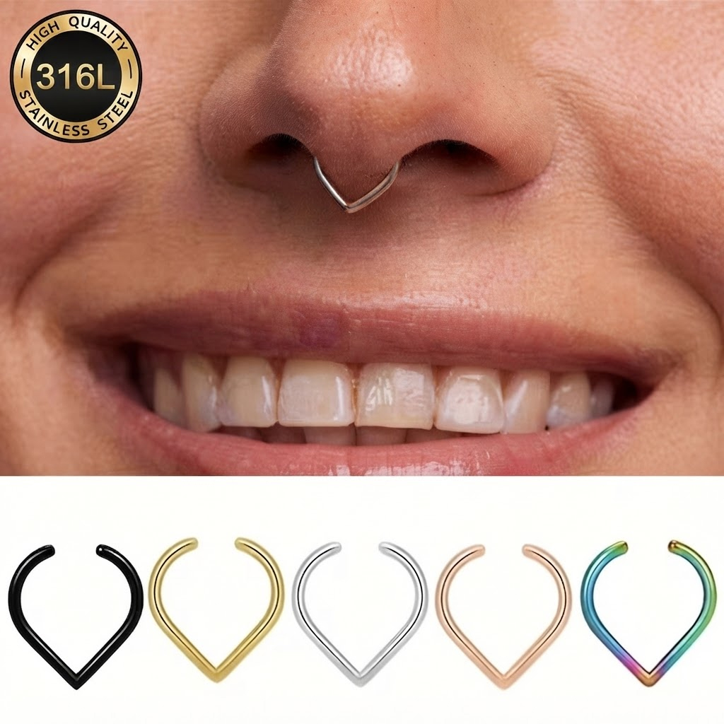 Body Jewelry Ear - 5 szt. Zestaw sztucznych kolczyków do