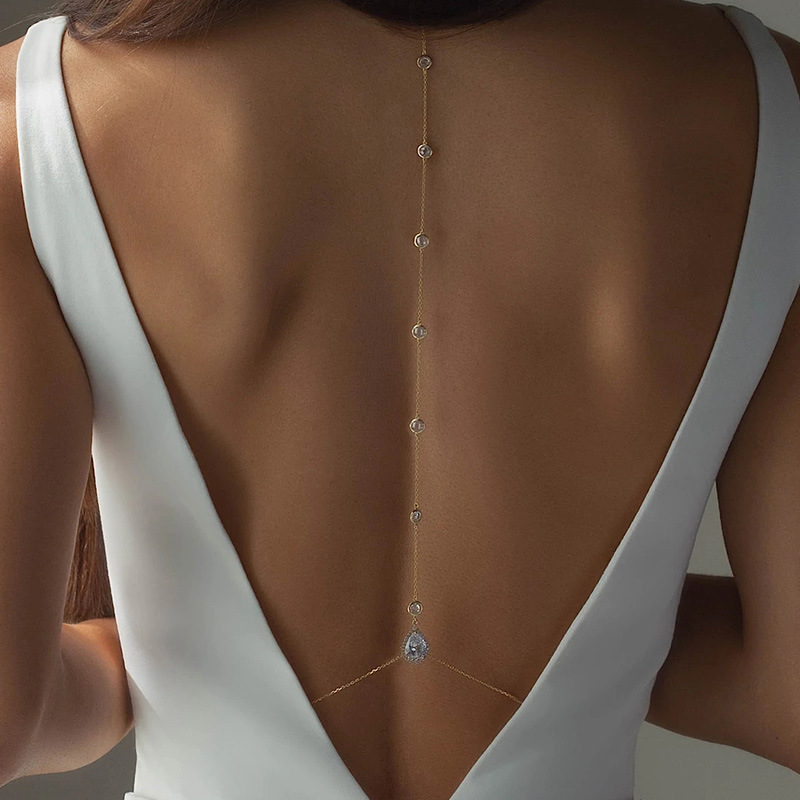 Body Jewelry For Backless Dress - Nowa Gwiazda Łańcuszek na Plecy Biżuteria