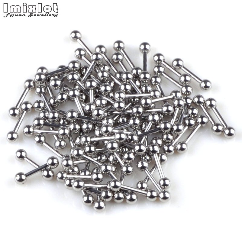 Tongue Barbell Straight - 20 sztuk/partia pierścionki na język ze