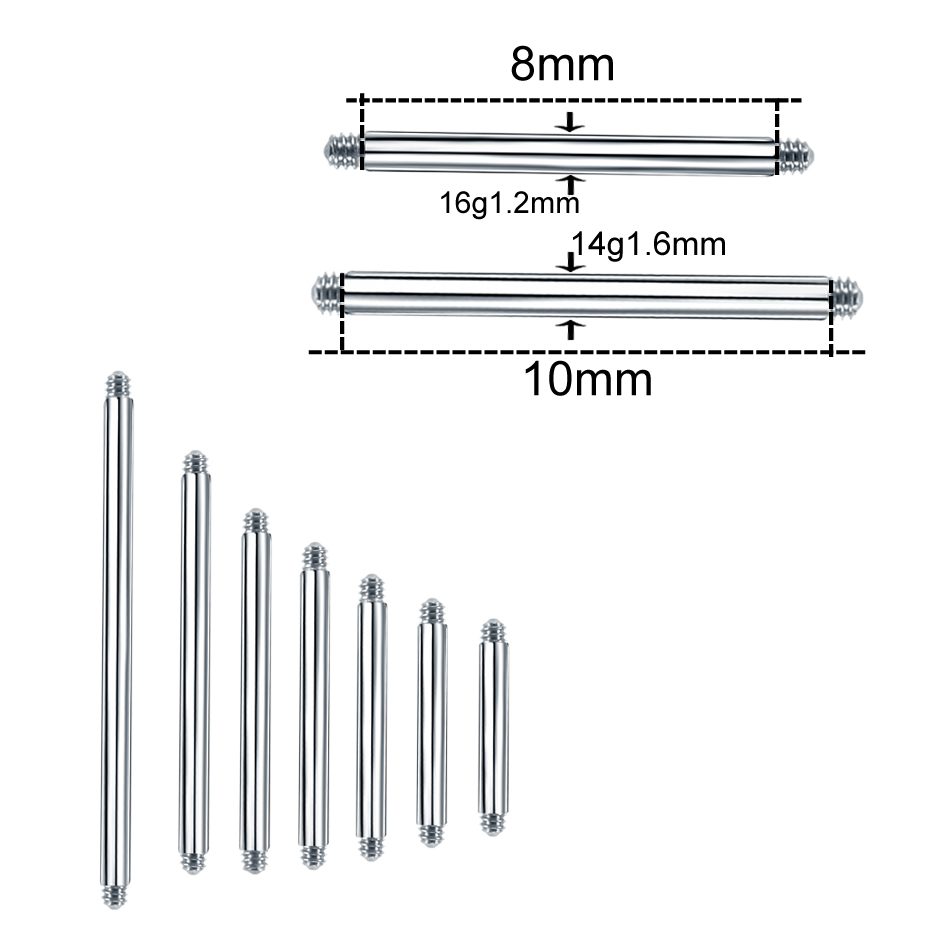 100 sztuk/partia Stalowe 14G 1 – Tongue Barbell Straight recenzja i cena