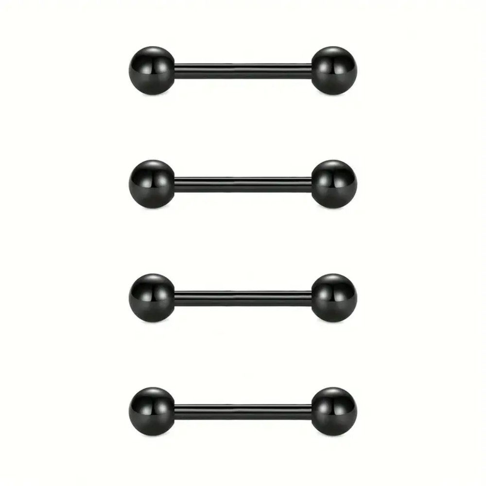 Zestaw 4 pierścieni do sutków  – Tongue Barbell Straight recenzja i cena