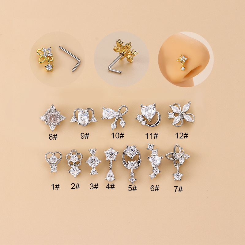 Kolczyk do nosa w kształcie li – Body Jewelry Ear recenzja i cena