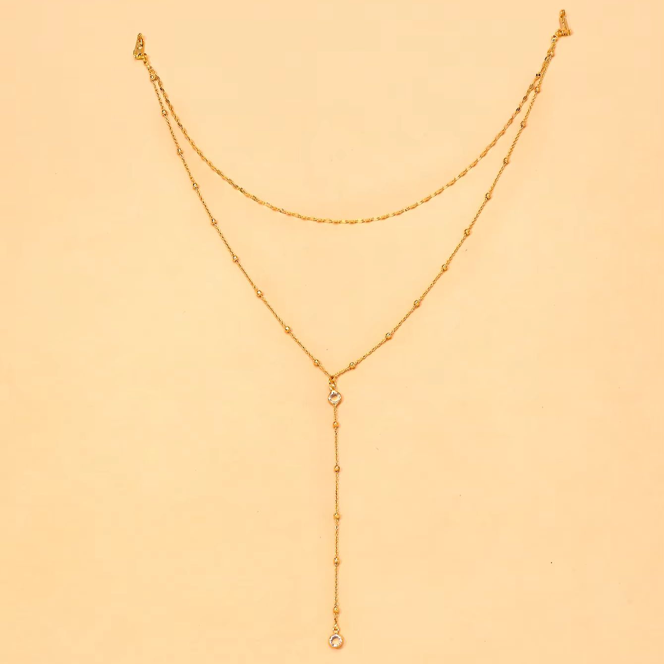 Delikatny pozłacany naszyjnik  – Body Jewelry For Backless Dress recenzja i cena