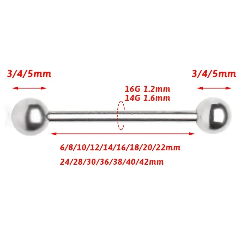 1/10 sztuk F136 klasy implantu – Tongue Barbell Straight recenzja i cena