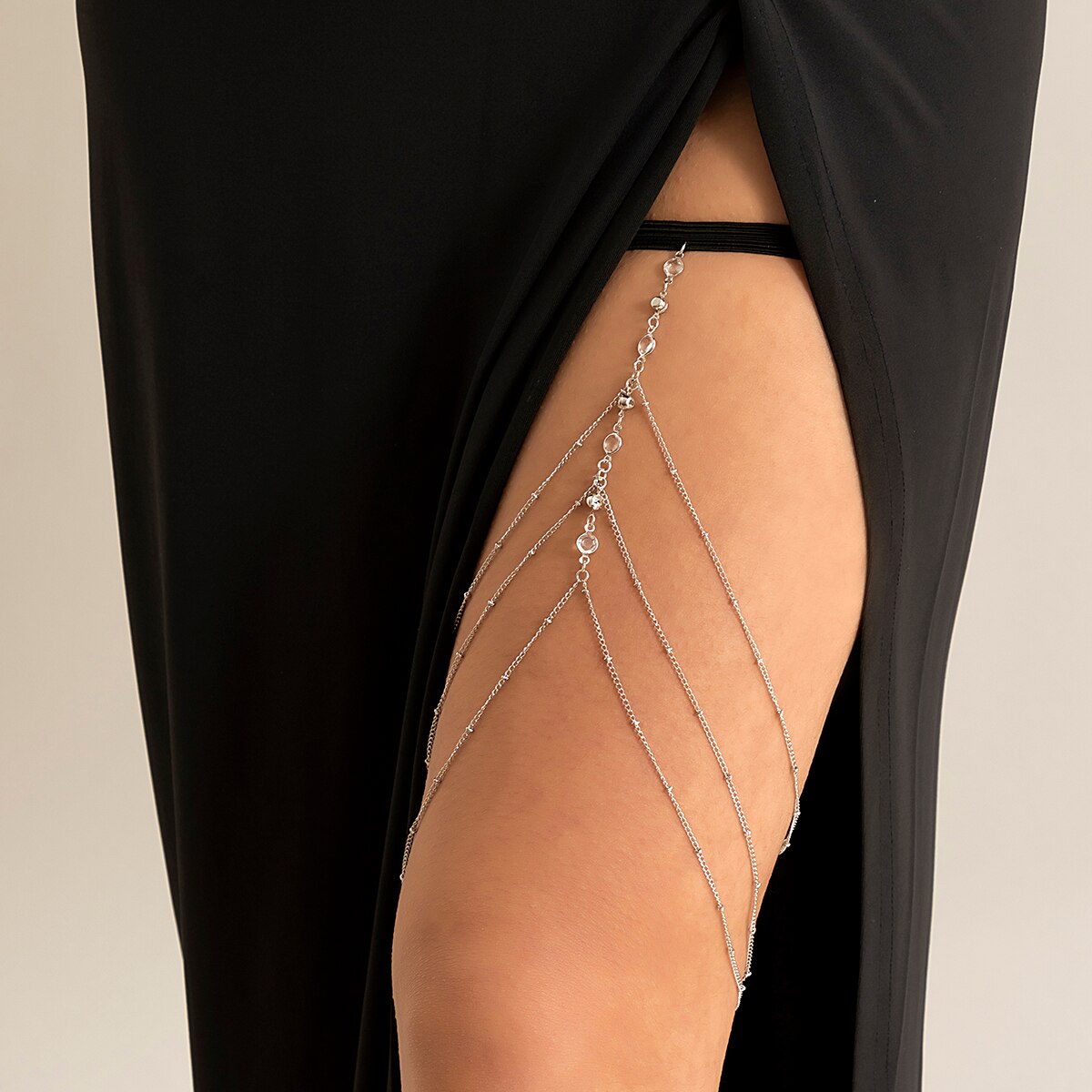 Boho elastyczna opaska kryszta – Body Jewelry Leg Chain recenzja i cena