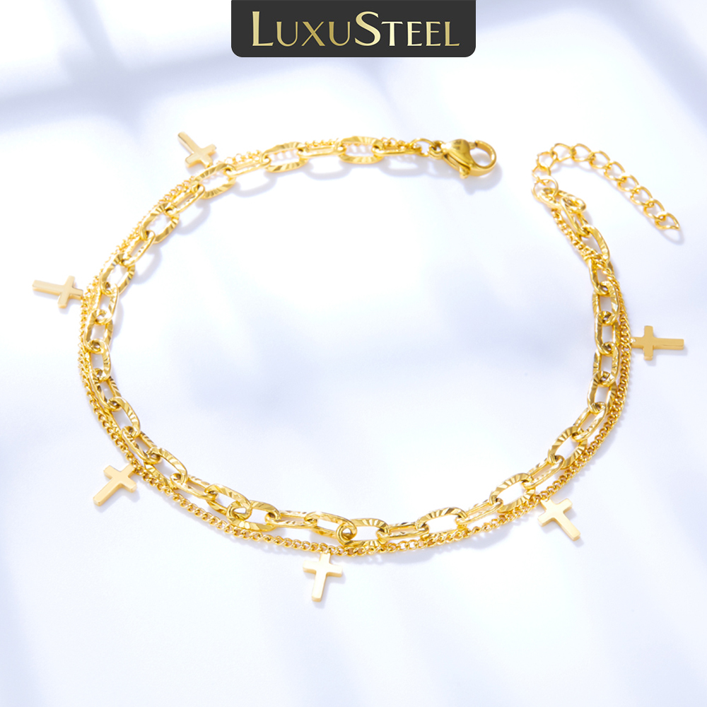 LUXUSTEEL Krzyż Podwójny Łańcu – Body Jewelry Leg Chain recenzja i cena