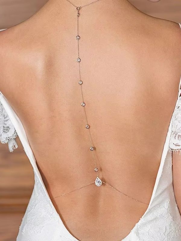 Złoto Srebro Kryształowy Naszy – Body Jewelry For Backless Dress recenzja i cena