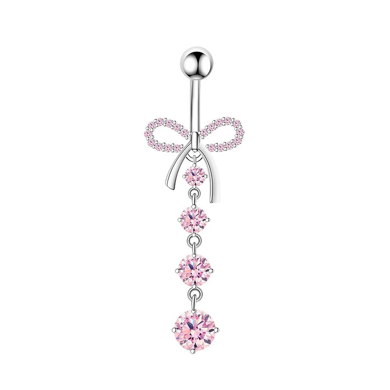 1 SZT. Różowy Pierścień do Pęp – Body Jewelry And Piercing recenzja i cena