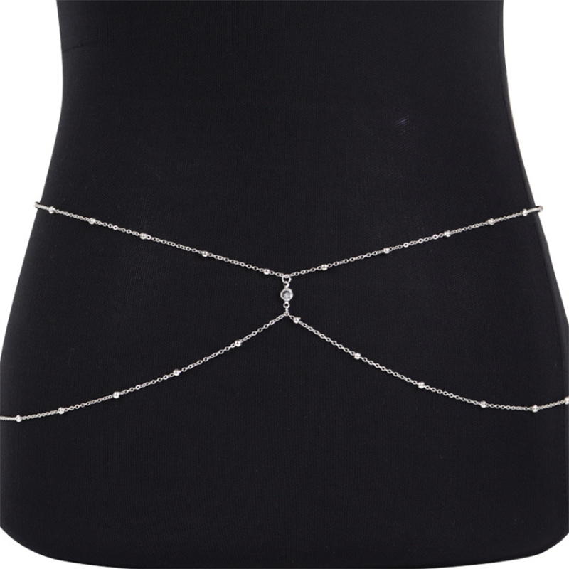 Clear Rhinestone Beaded Belly  – Body Jewelry Gold recenzja i cena