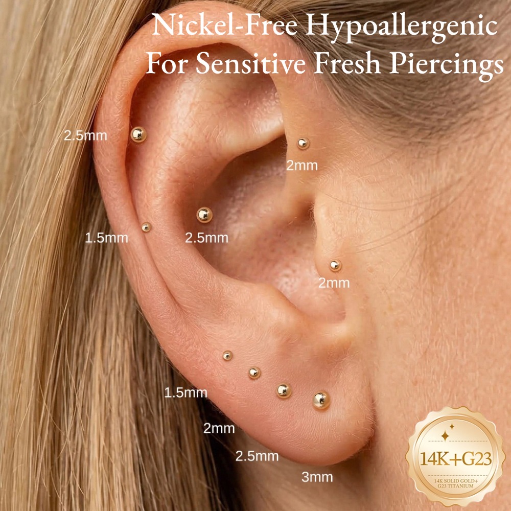 Kolczyki DIeSchein 14K z liteg – Body Jewelry Ear recenzja i cena