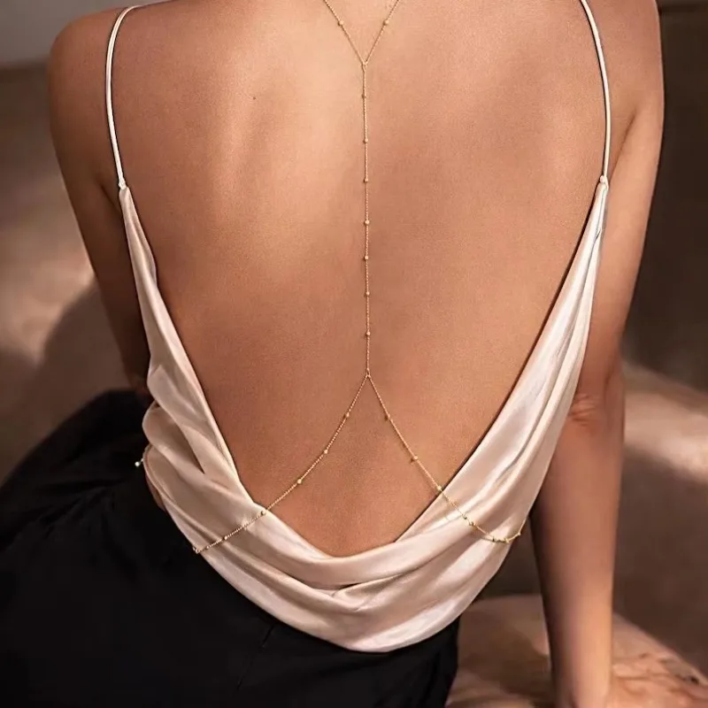 Delikatny wielowarstwowy łańcu – Body Jewelry For Backless Dress recenzja i cena