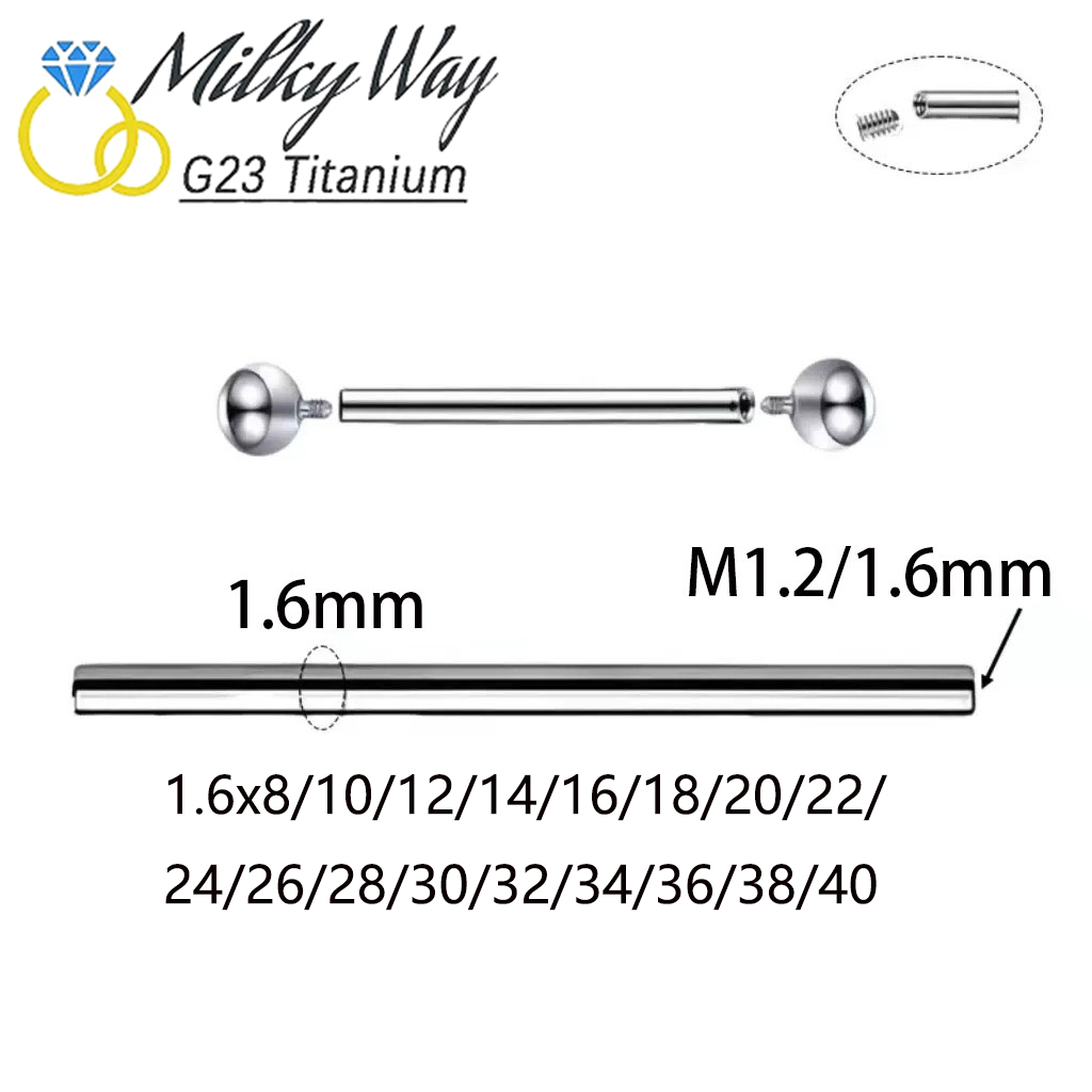 10/50/100 SZT. Tytanowy Prosty – Tongue Barbell Straight recenzja i cena