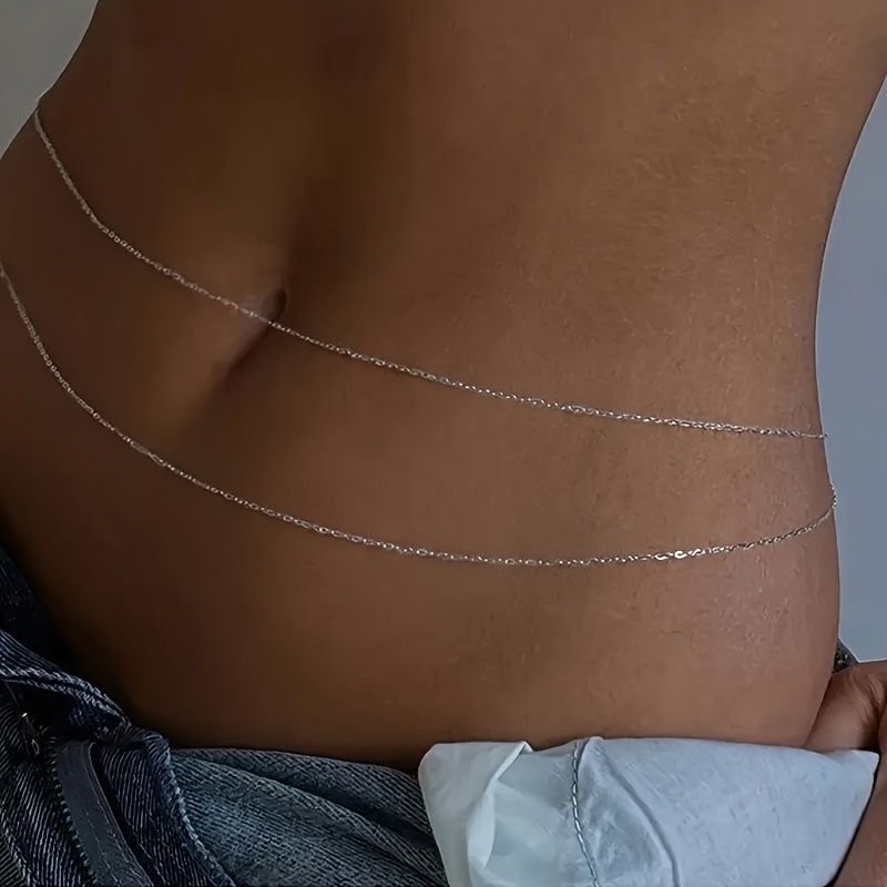 Dwustronny złoty metalowy łańc – Body Jewelry Gold recenzja i cena