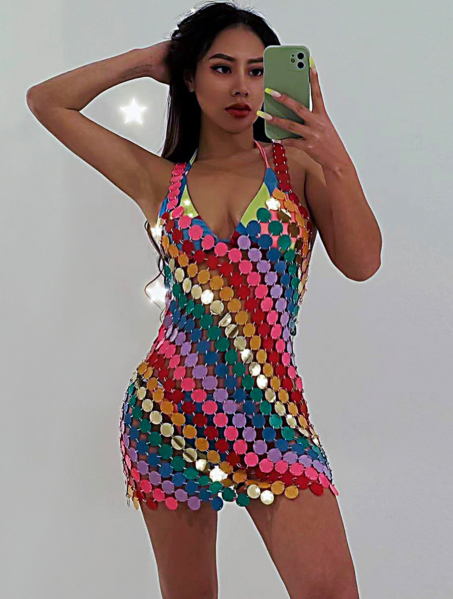Sexy Backless Bling Mirror Col – Body Jewelry For Backless Dress recenzja i cena