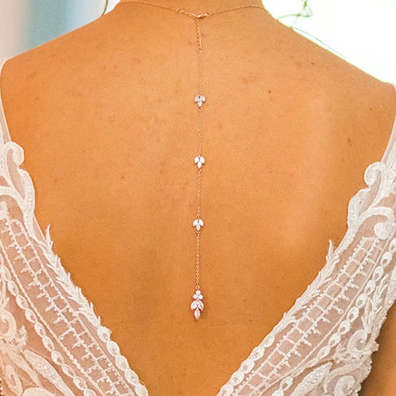 Damski naszyjnik na plecy, zło – Body Jewelry For Backless Dress recenzja i cena