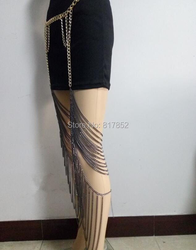 Moda WRB89 kobiety złoty kolor – Body Jewelry Thigh Chain recenzja i cena