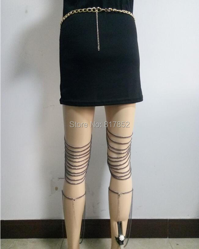 Moda WRB89 kobiety złoty kolor – Body Jewelry Thigh Chain recenzja i cena